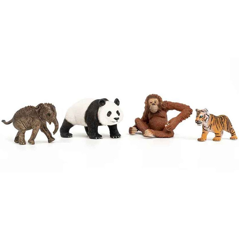 Set 4 figurine Schleich, Wild Life, Animale asiatice - eMAG.ro