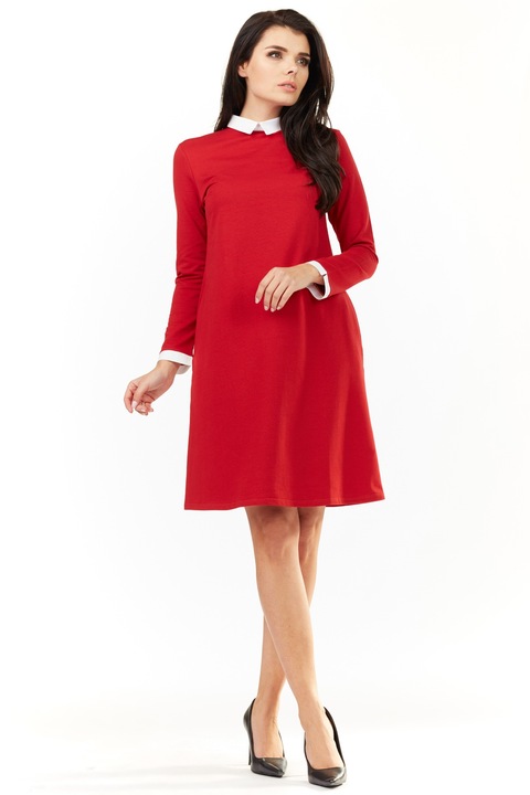 Rochie dama, Awama, Bumbac, Rosu, A204, S INTL