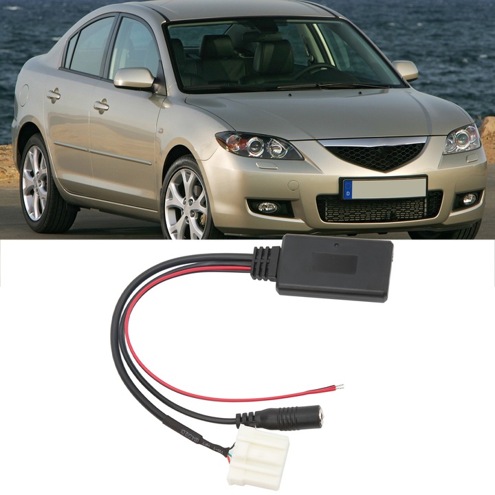 AUX Bluetooth 5.0 adapter, longziming, Mazda 3 2006-2021, Mazda 6 2006-2021, Mazda 5 2006-2021, 1 DIN
