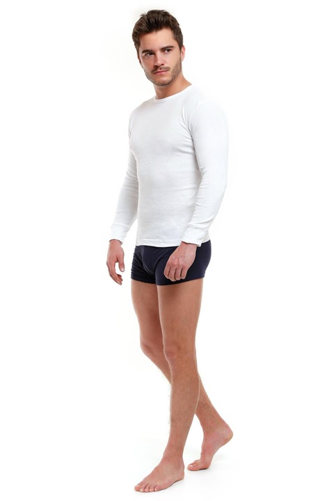 Hosszú ujjú póló, MORAJ, 100% pamut, fehér, Fehér, XL