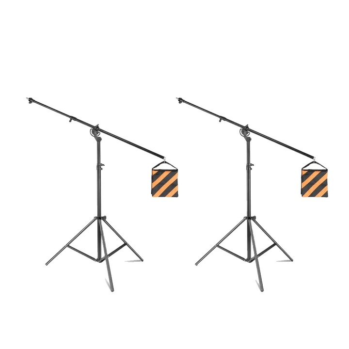 Stativ de fotografiat, inaltime ajustabila 117cm-400cm, aluminiu durabil, set 2 piese