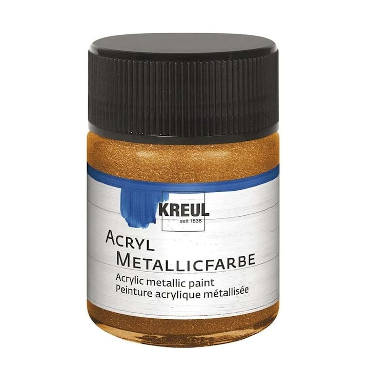 KREUL metál akrilfesték, 50 ml, arany, vízálló