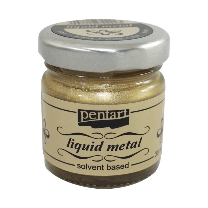 Vopsea metalica, Pentart, 30 ml, auriu