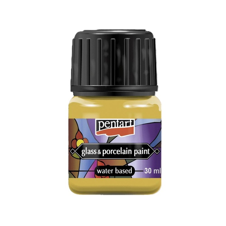 Üveg és porcelán festék, Pentart, 30 ml, Aranyszínű