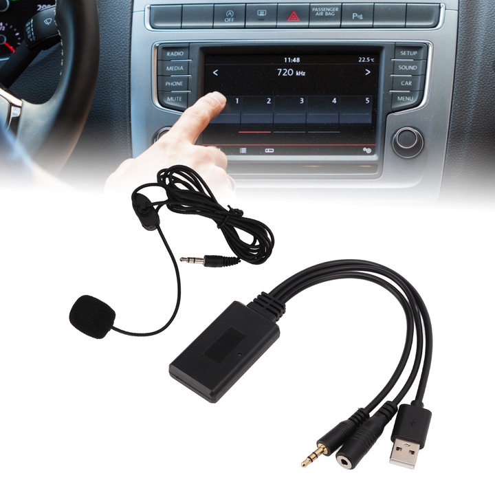 Bluetooth kihangosító mikrofon adapter, longziming, Cooper Z4 E60 E63 E64 E66 E81 E90-hez, ABS anyag, 1500mm