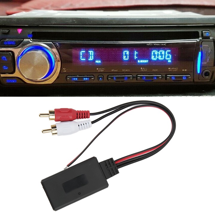 Bluetooth adapter 2RCA AUX, longziming, kompatibilis a Pioneer, Alpine, Kenwood, 5.0, ABS