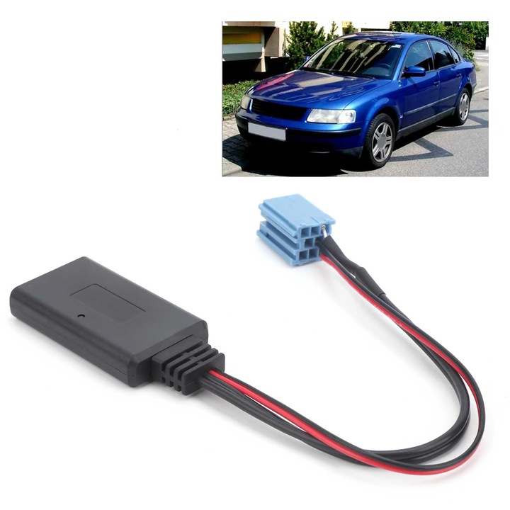 Bluetooth AUX-IN 8 tűs adapter, Blaupunkt CD-lejátszóhoz, Fiat Bravo kompatibilis, kompakt méretek