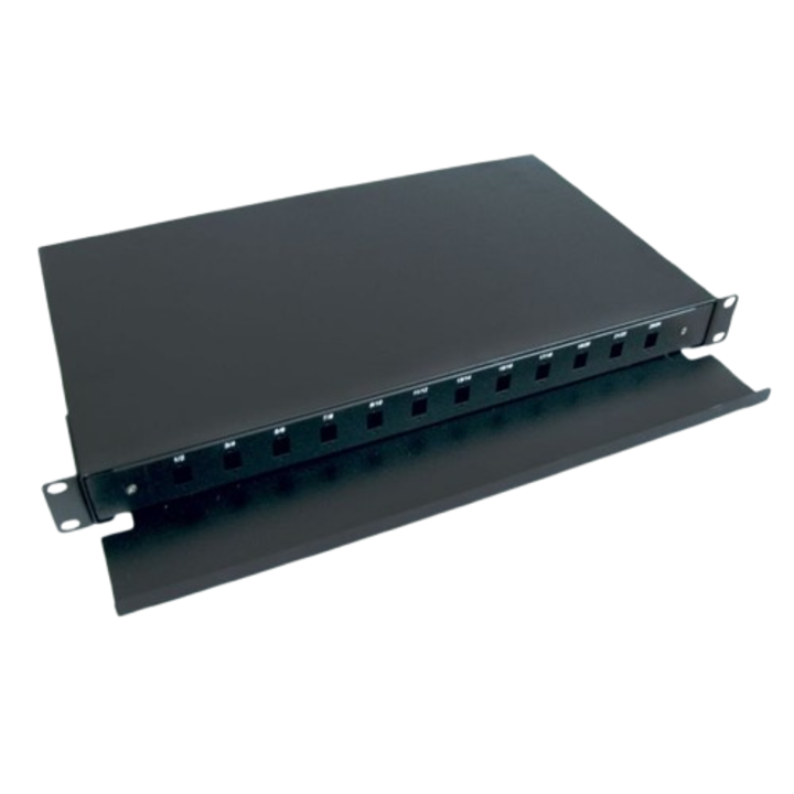 Braun Group 1U optikai patch panel 24 adapterhez