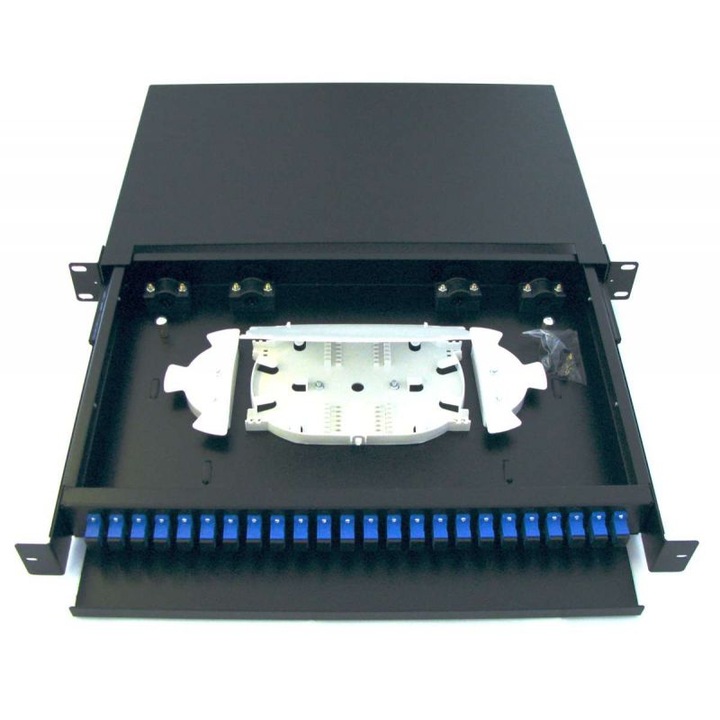 Braun Group 1U 24 adapteres SC/UPC optikai patch panel