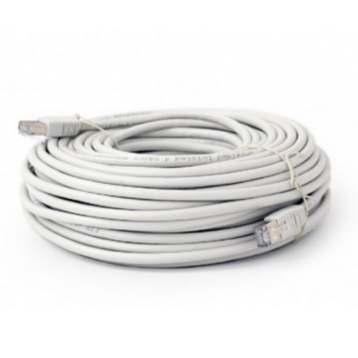 Patch Cord Spacer SPPC-SFTP-CAT6-30M, S/FTP, Cat6, 30m, Alb