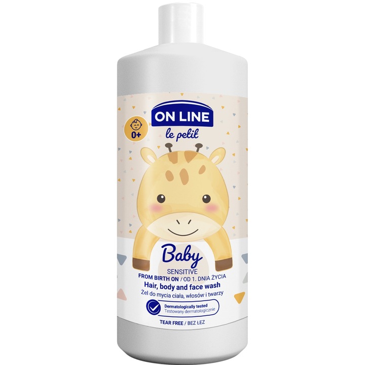 Gel de dus pentru copii Le Petit Baby, 3 in 1, 850 ml, sensibil, pH neutru