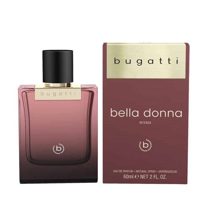 Parfum pentru femei, BUGATTI Bella Donna Intensa, 60ml, floral-fructat, set cadou