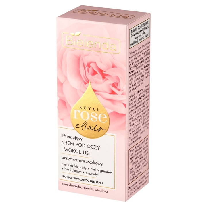 Bielenda Royal Rose Elixir arckrém, öregedésgátló, rózsaolaj, argán olaj, 15ml