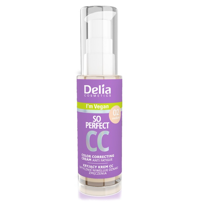 Crema corectoare Delia, So Perfect, SPF 30, 02 Medium, 30ml