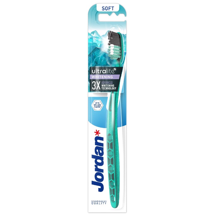 Klasszikus fogkefe, JORDAN, Ultralite, puha, zöld