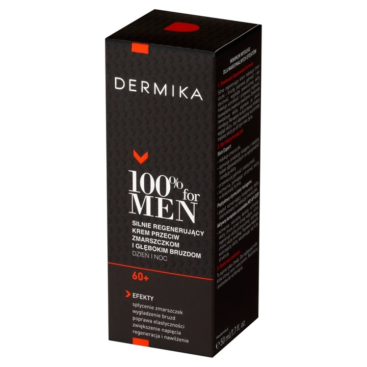 Ránctalanító krém férfiaknak, DERMIKA, 60+, 50 ml