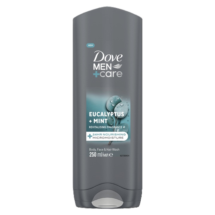 Dove Férfi Tusfürdő, Eukaliptusz + Menta, 250 ml