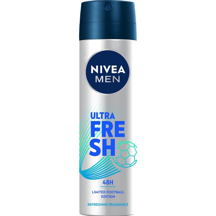 Antiperspirant, NIVEA, Ultra Fresh, 72 ore protectie, Parfum citric, 150 ml