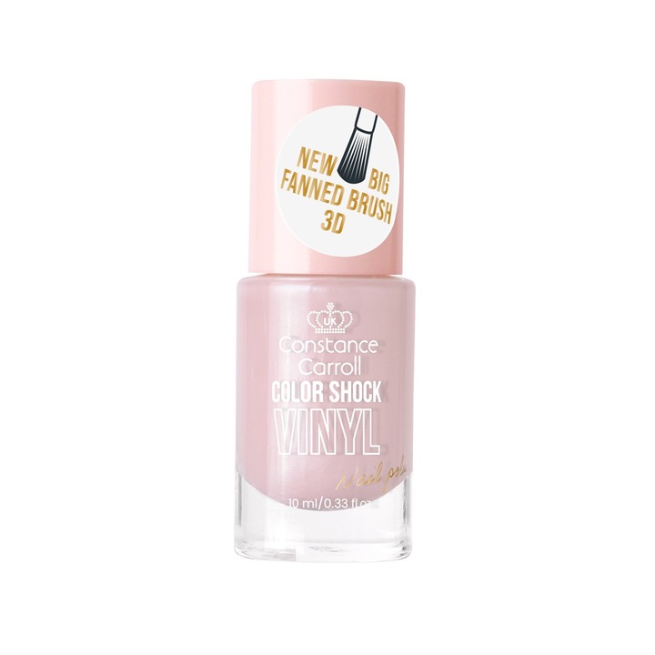 Lac de unghii Constance Carroll, no. 04 Pearly Glow, 10 ml, efect de luciu, cu pensula 4D BIG SUPER BRUSH