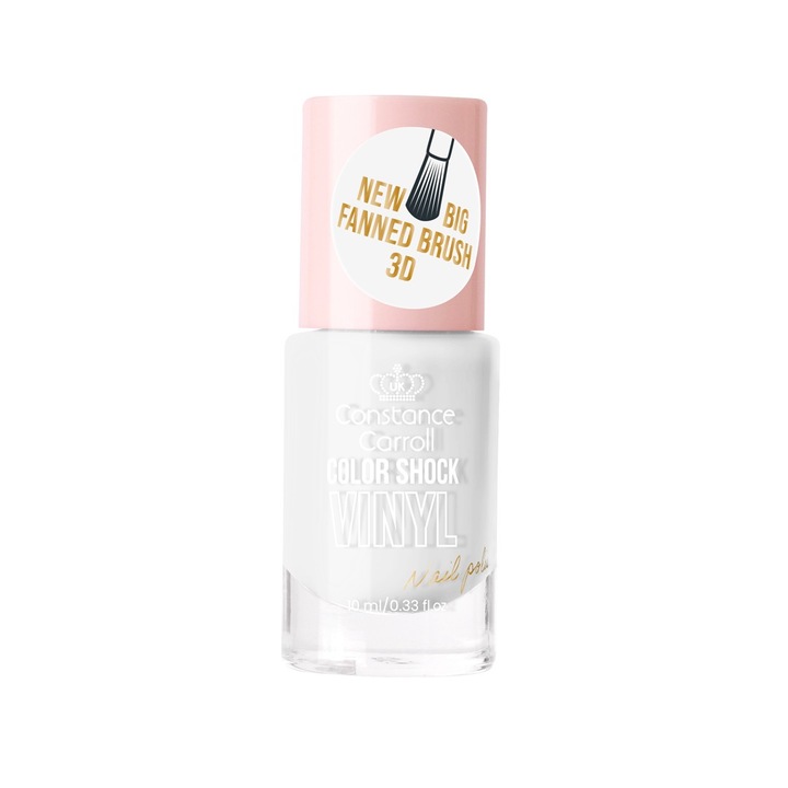 Oja Constance Carroll nr 02 Snow, 10 ml, efect de luciu, aplicare usoara