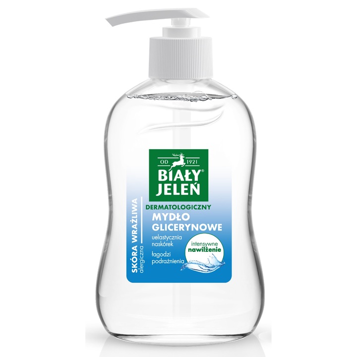 Bialy Jelen дерматологичен течен сапун, 500 ml, глицеринова формула, за чувствителна кожа, хипоалергичен
