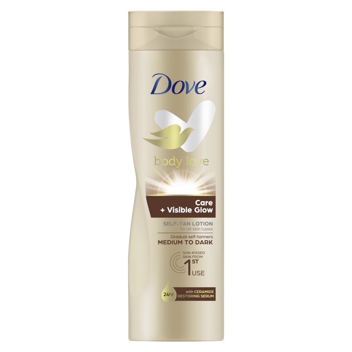 Lotiune autobronzanta Visible Glow Medium to Dark Dove 250 ml