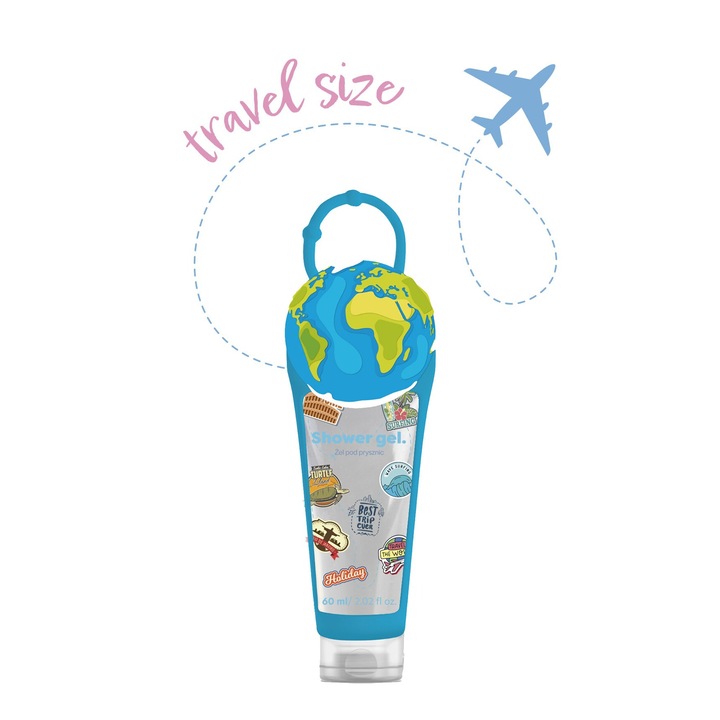 Gel de dus Hiskin Travel Size globus 60 ml