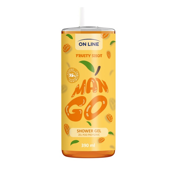 Gel de dus Forte Sweeden Fruity Shot Mango, 390 ml, cu extracte de mango, kiwi si cocos