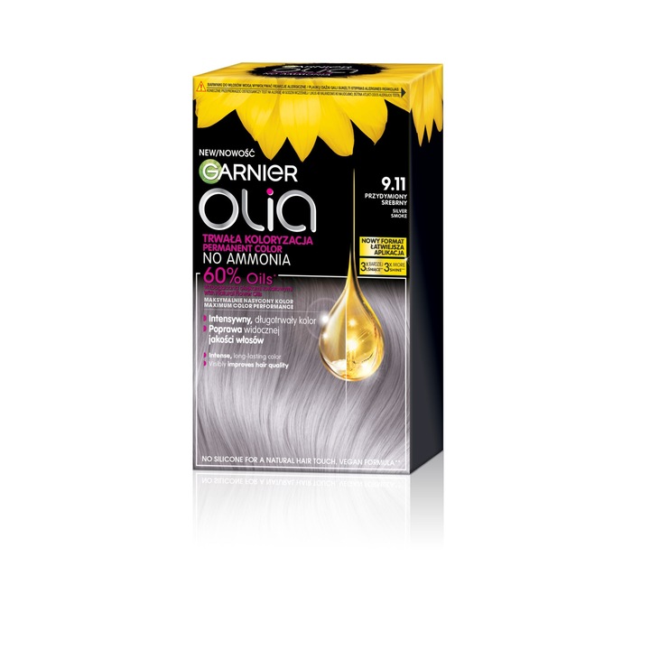 Vopsea de par GARNIER, Olia, 9.11 Silver Smoke