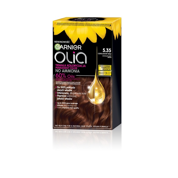 Боя за коса GARNIER, Olia, 5.35 Chocolate Light Brown
