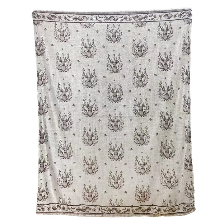 Patura Reni textil bej maro 130x180 cm