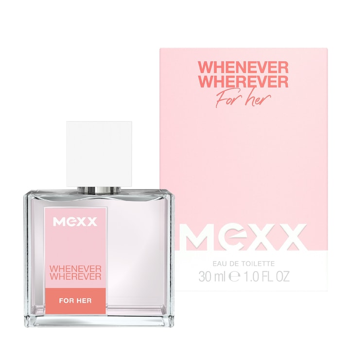 Parfum pentru femei Coty Mexx Whenever Wherever, 30 ml, flori si fructe, aroma de citrice