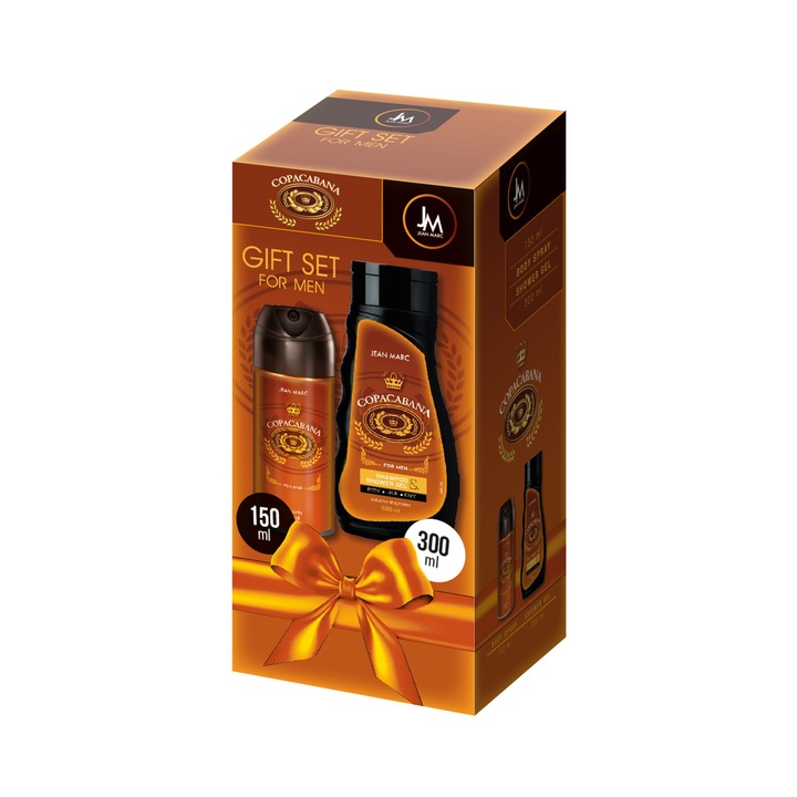 Férfi ajándékkészlet DRAMERS Copacabana, dezodor 150 ml, tusfürdő 300 ml
