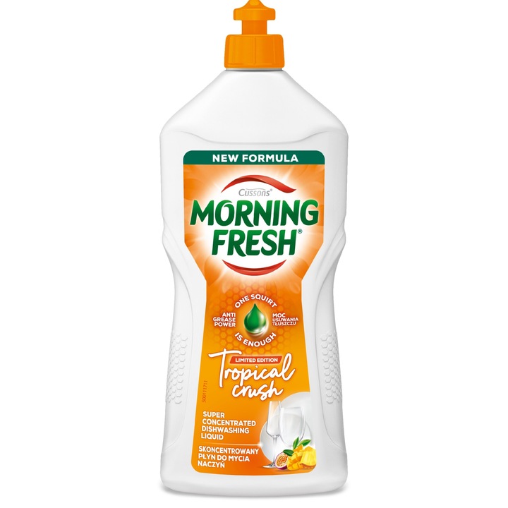 Detergent vase Sarantis Morning Fresh Tropical, 900 ml, concentrat, parfum fructe exotice