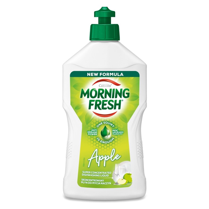 Detergent vase Sarantis Morning Fresh, concentrat, aroma de mere, 400 ml