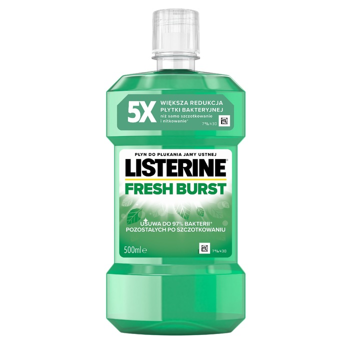 Вода за уста, Listerine, Fresh Burst, 500 мл
