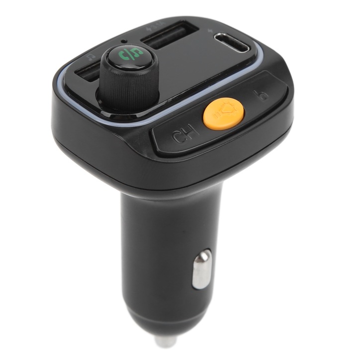 FM adó Bluetooth5.0 7 szín PD3.0 QC3.1 portos kihangosító autós telefontöltő 12-24V