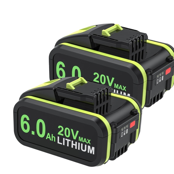 Set 2 Baterii Li-Ion 6000mAh, 20V, Multicolor