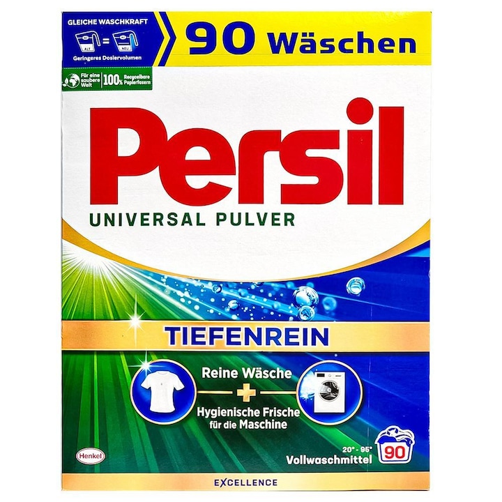 Persil перилен препарат, 5,4 кг, 90 пранета, за бели и цветни тъкани