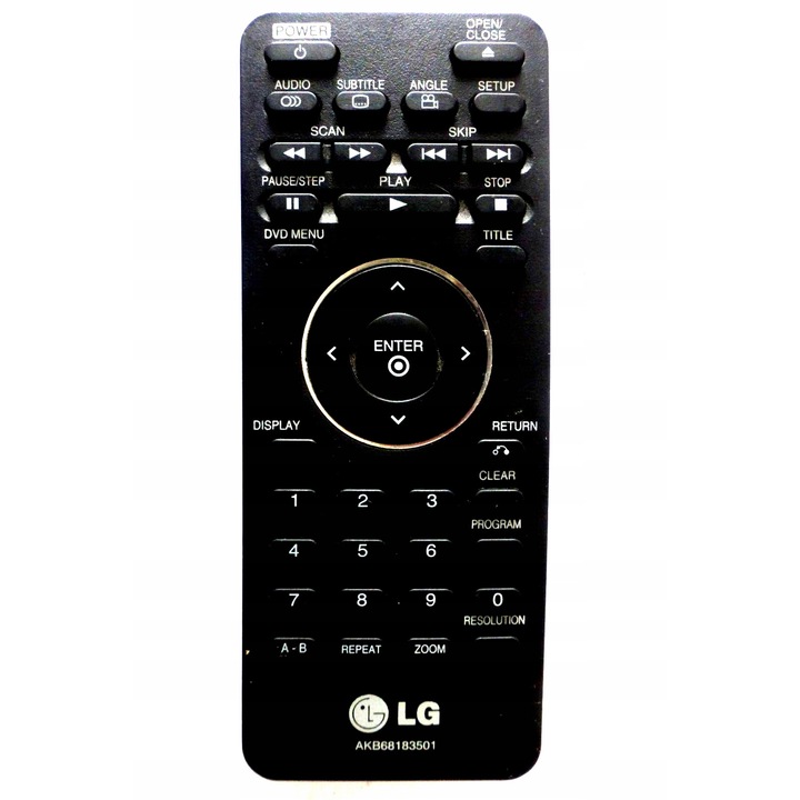 Telecomanda CARDSPLITTER pentru DVD Player, neagra