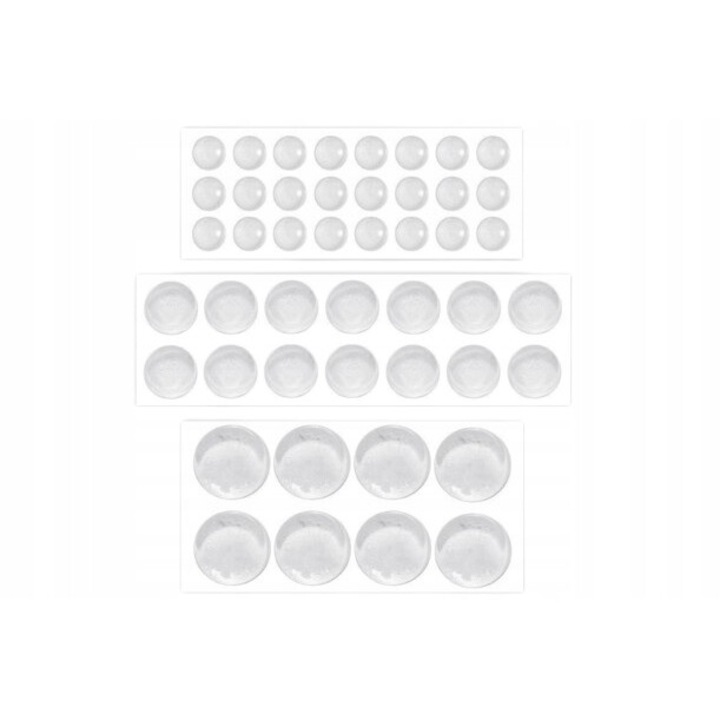 Set 46 protectii autoadezive din silicon, transparent