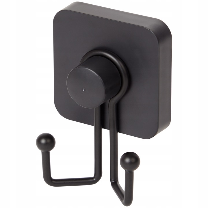 Suport pentru prosoape cu ventuza, CARDSPLITTER, dublu, negru