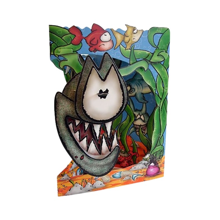 Felicitare 3D Piranha, 21x16 cm
