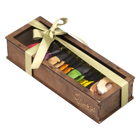 Set premium de ceai, onleaf, 4 compartimente
