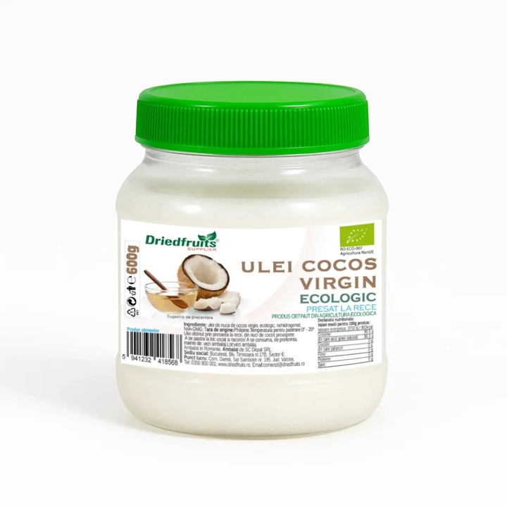 Ulei cocos virgin BIO presat la rece - 700 ml