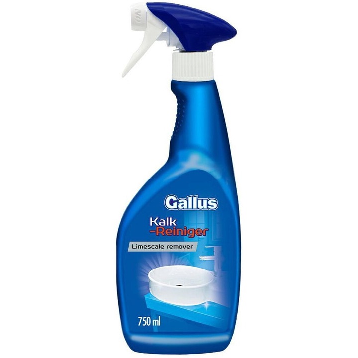 Solutie curatare baie Gallus Kalk Reiniger, 750ml, elimina calcarul si reziduurile, fara urme, parfum proaspat
