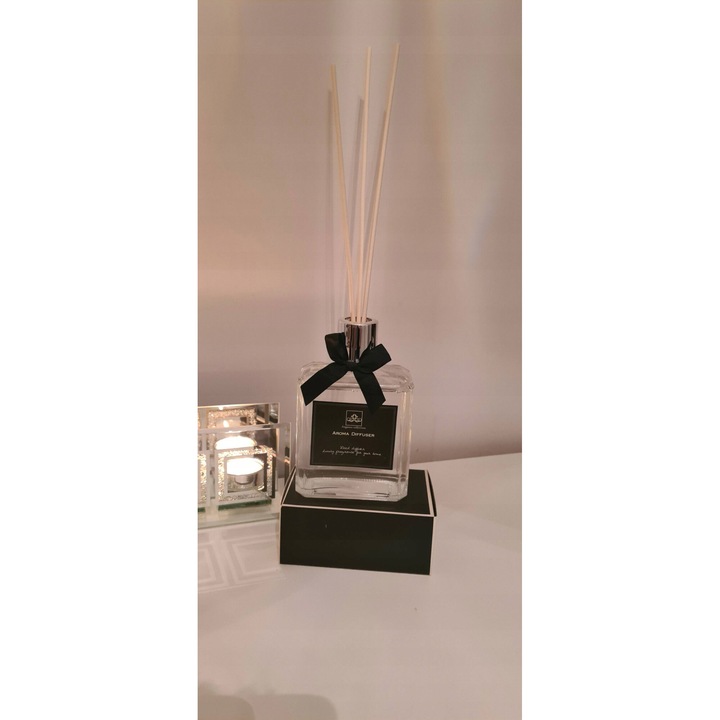 Difuzor de aroma cu flori de cires, CARDSPLITTER, 280 ml, sticla, set cu betisoare