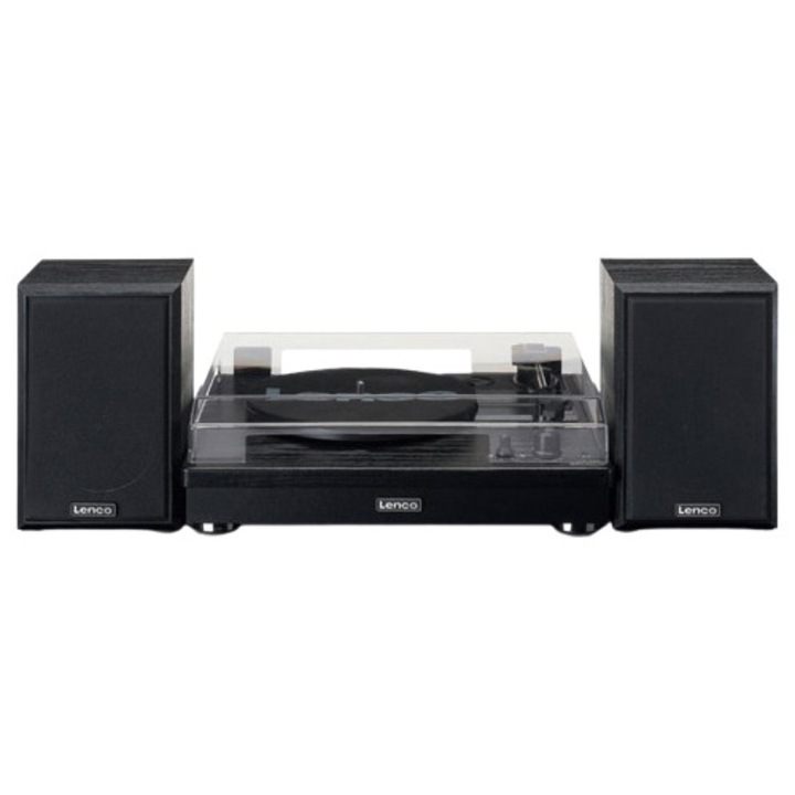 Грамофон Lenco LS-101BK, Включени тонколони, Bluetooth, Черен
