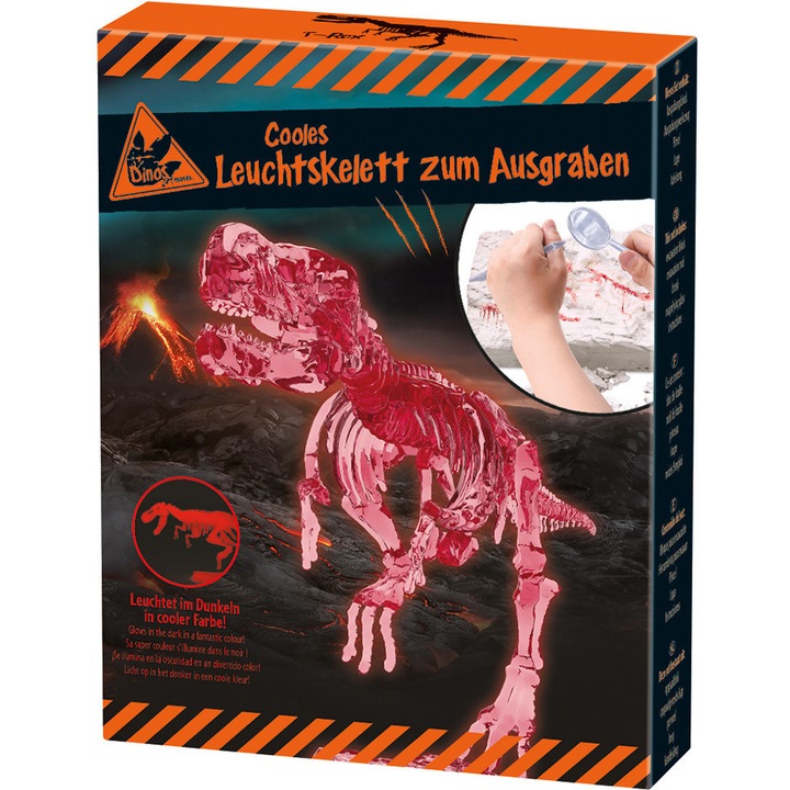 Foszforeszkáló dinoszaurusz-ásókészlet, Moses, rózsaszín