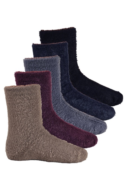 Set 5 perechi Sosete Dama, iarna, blana de nurca, lungi, marimea 36-41